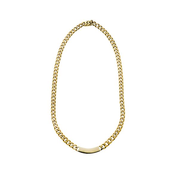 Necklace in yellow gold and white gold