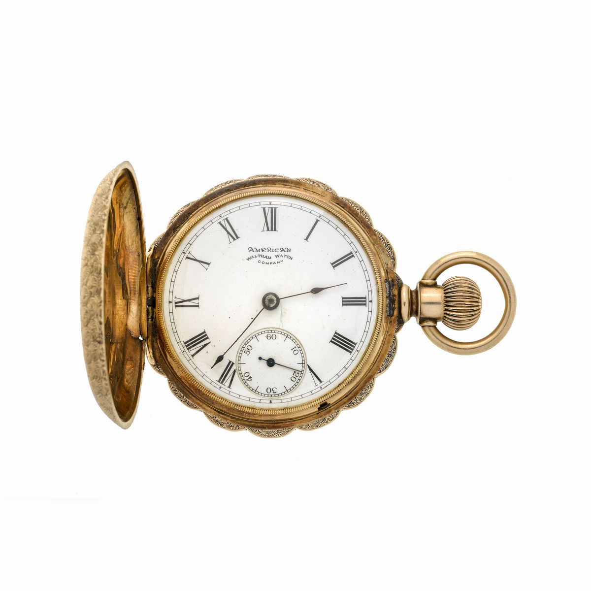 Waltham Company - Grande Orologio da Tasca in Oro a Basso Titolo, Oro Giallo e Diamanti Walthman