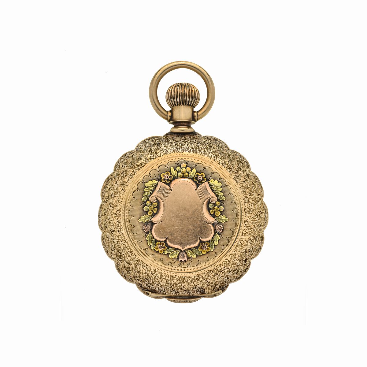 Waltham Company - Grande Orologio da Tasca in Oro a Basso Titolo, Oro Giallo e Diamanti Walthman