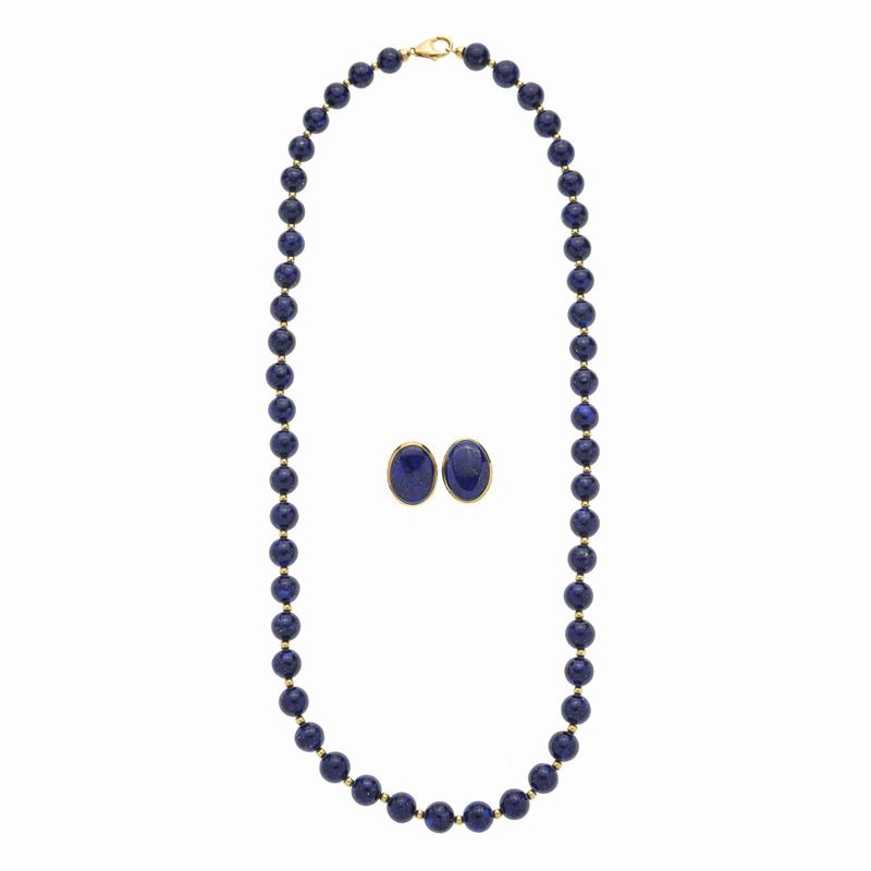 Parure in lapislazzulo e oro giallo