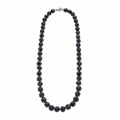 Collana in Granato e Oro Bianco