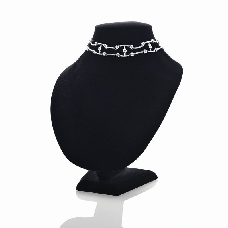 Choker in Oro Bianco e Diamanti