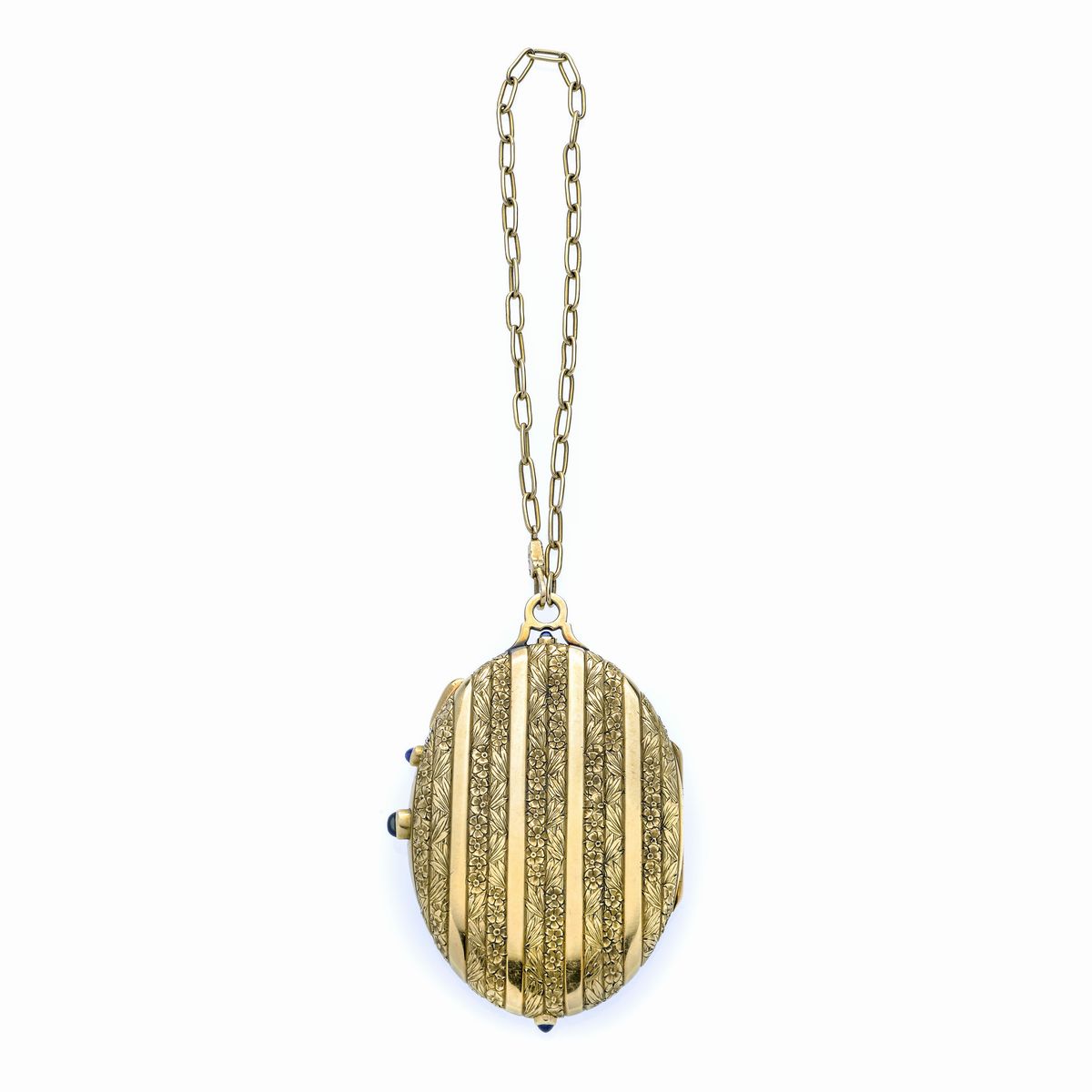 Portacipria in oro giallo e zaffiri