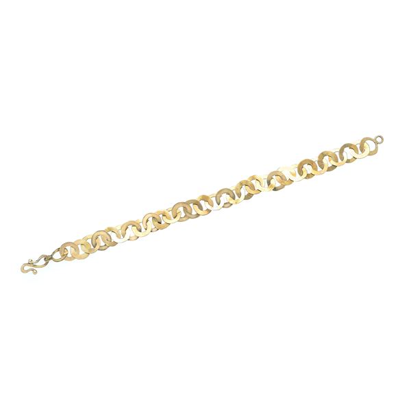 Yellow gold bracelet with intertwined links  - Auction Auction of Antique Jewelry, Modern and Watches - Curio - Casa d'aste in Firenze