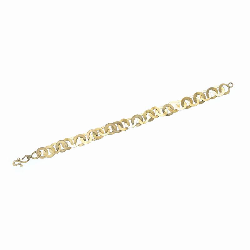 Bracciale in Oro Giallo a Maglie Intrecciate
