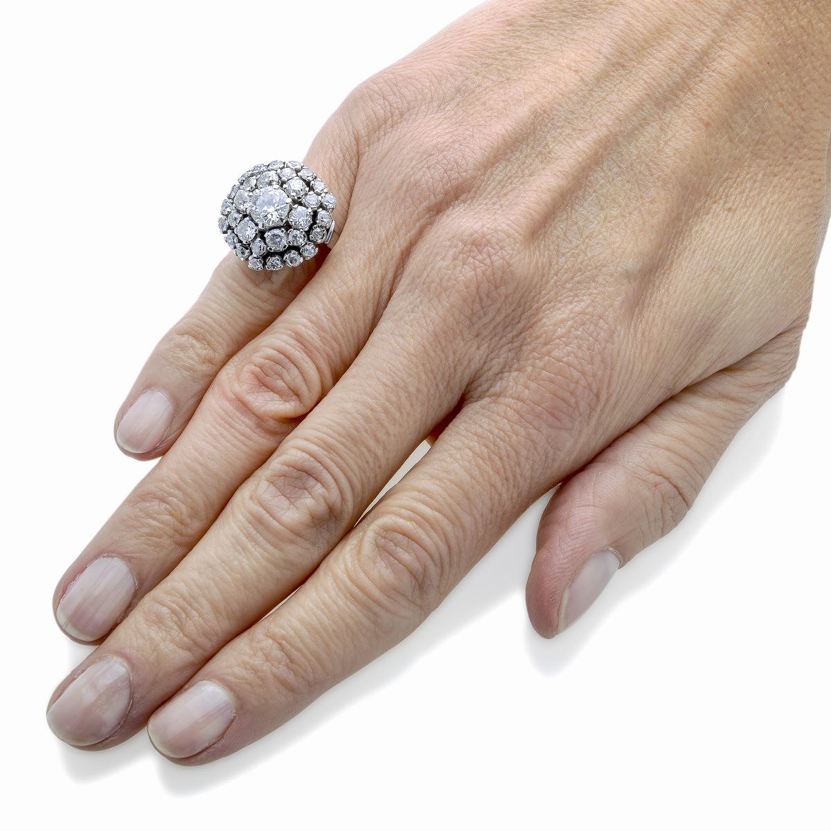 Anello in oro bianco e diamanti