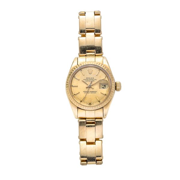 ROLEX : Ladies watch in yellow gold Rolex Oyster Perpetual Date Just  - Auction Auction of Antique Jewelry, Modern and Watches - Curio - Casa d'aste in Firenze