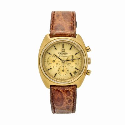 Orologio da Polso Laminato in Oro Giallo e Acciaio Zenith Automatic El Primero
