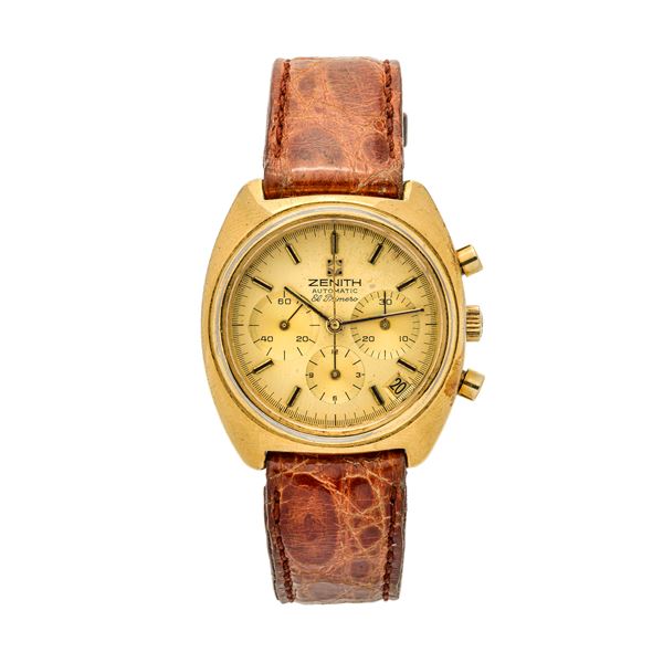 ZENITH : Wristwatch laminated in yellow gold and steel Automatic Zenith El Primero  (Seventies)  - Auction Auction of Antique Jewelry, Modern and Watches - Curio - Casa d'aste in Firenze