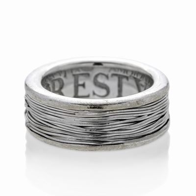Anello a Fascia in Oro Bianco