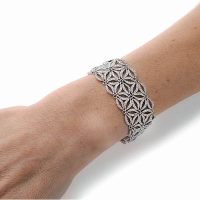 Bracciale in Oro Bianco e Diamanti