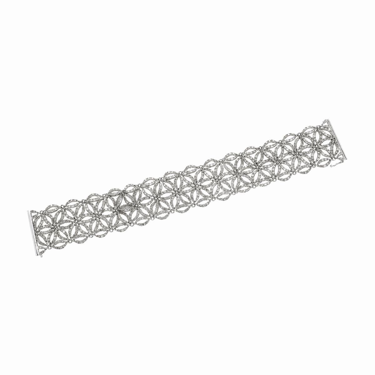 Bracciale in Oro Bianco e Diamanti
