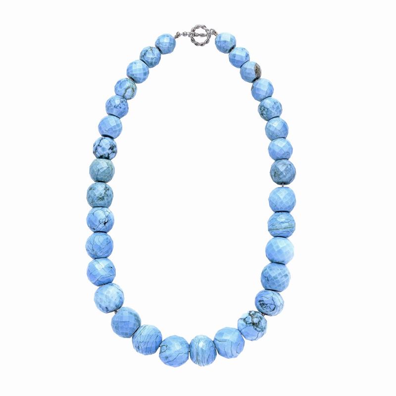 Collana in argento e turchese