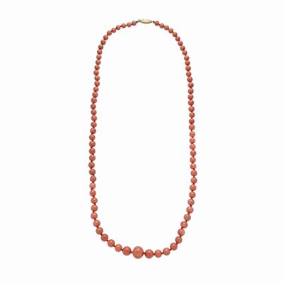 Collana in Corallo Rosso e Oro Giallo