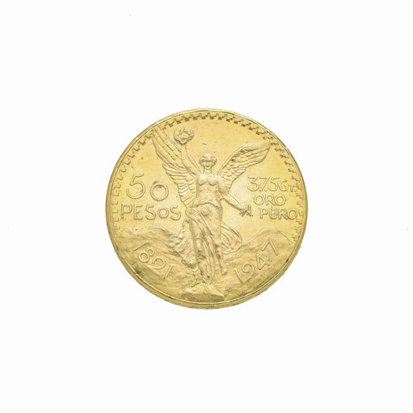 Moneta da 50 pesos in oro giallo