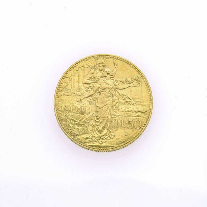Moneta da 50 Lire in Oro Giallo