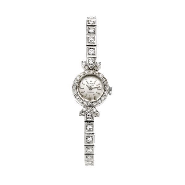 Lady's watch in platinum and diamonds  (Thirties)  - Auction Auction of Antique Jewelry, Modern and Watches - Curio - Casa d'aste in Firenze
