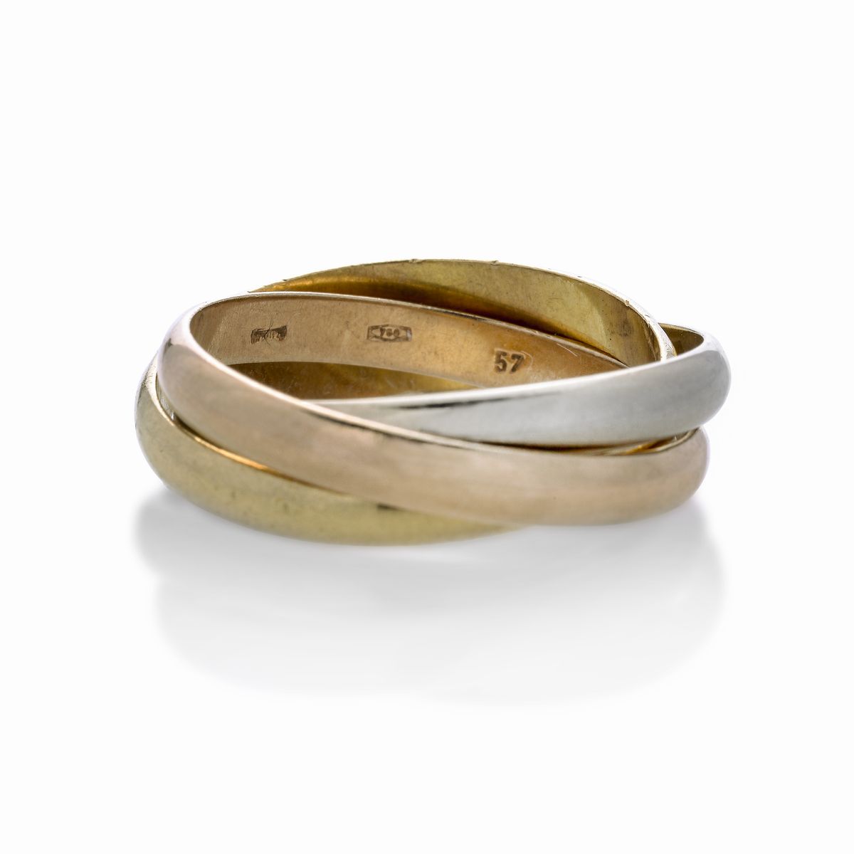Anello Trinity in Oro Bianco, Giallo e Rosa Cartier