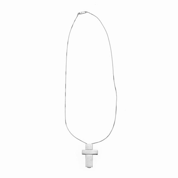 GUCCI - Catena con croce in argento Gucci