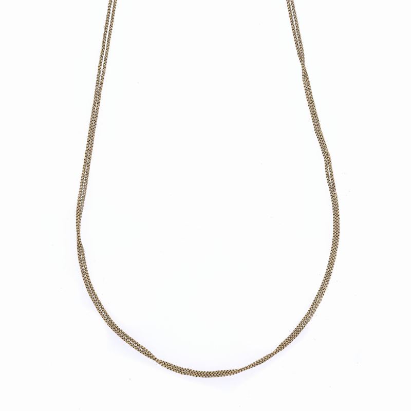 Lunga catena Manin in oro giallo a 22 kt e 18 kt