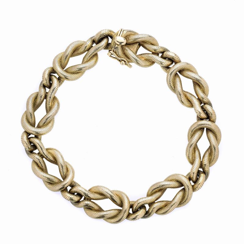 Bracciale in oro giallo con nodo Savoia