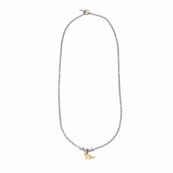 POMELLATO - Catena con pendente in argento e oro giallo Dodo Pomellato