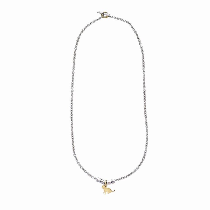 Catena con Pendente in Argento e Oro Giallo Dodo Pomellato