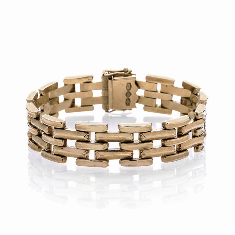 Bracciale a maglie in oro giallo