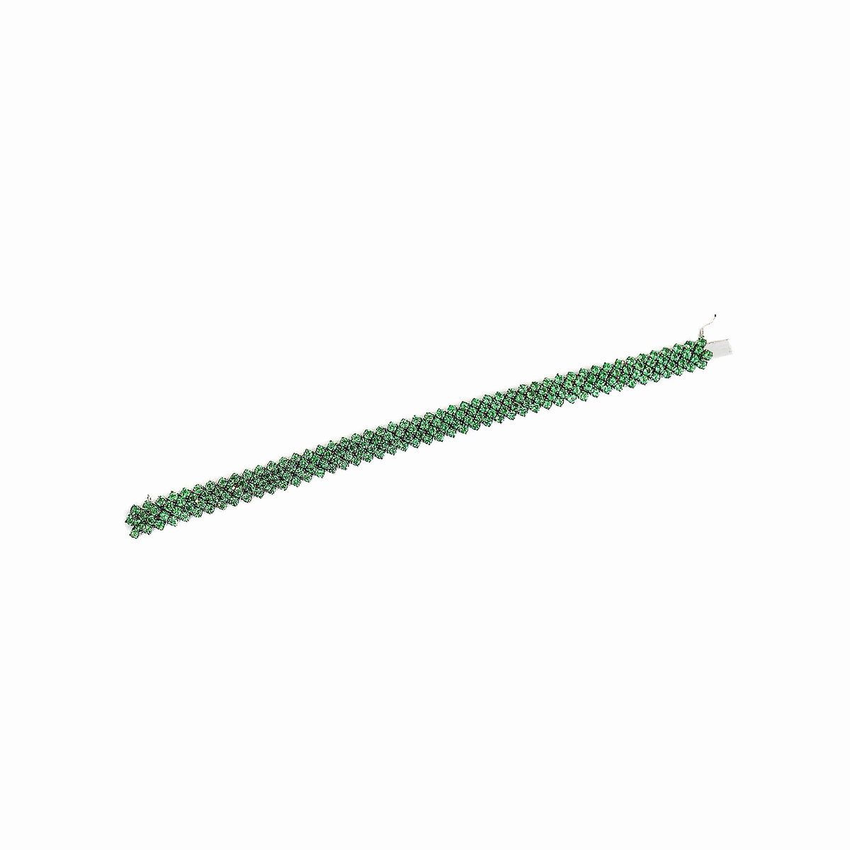 Bracciale in Oro Giallo e Tzavorite Verde