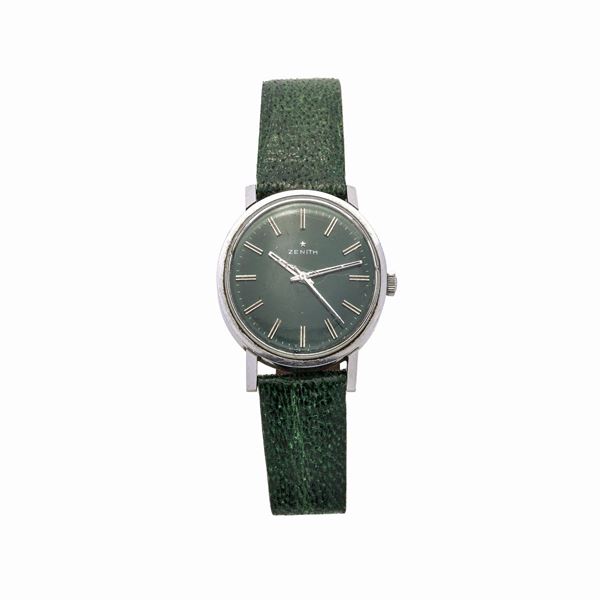 ZENITH : Orologio da polso in acciaio Zenith  (Anni Sessanta)  - Asta Asta di Gioielli Antichi, Moderni e Orologi da polso - Curio - Casa d'aste in Firenze