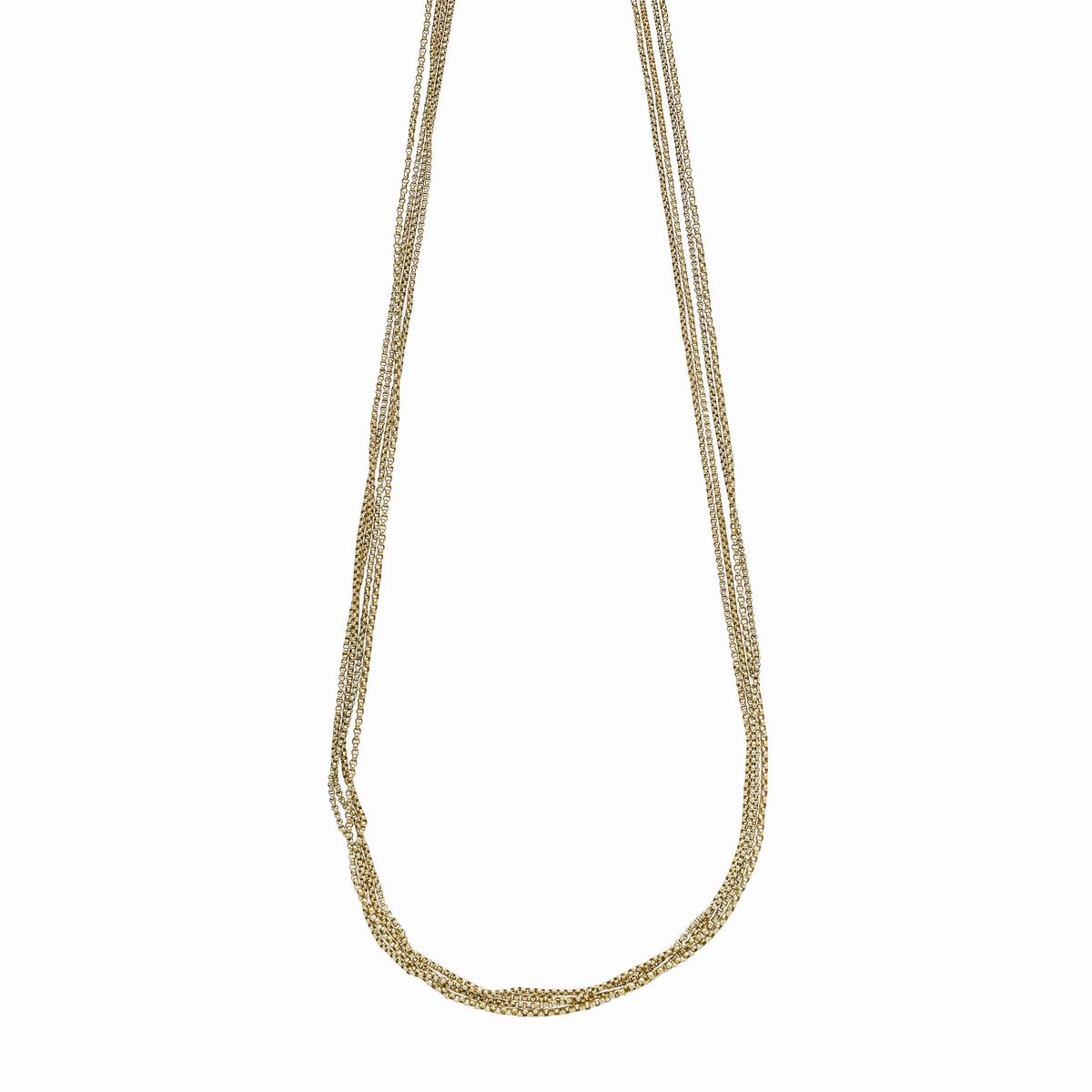 Lunga catena Manin in oro 22 kt con moschettone in oro 18kt