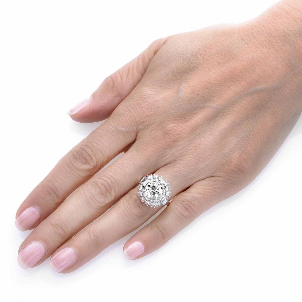 Anello in oro bianco e diamanti