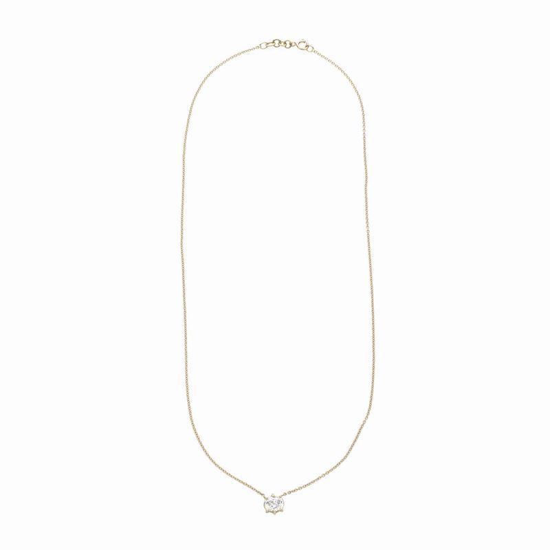 Collana punto luce in oro giallo e diamante