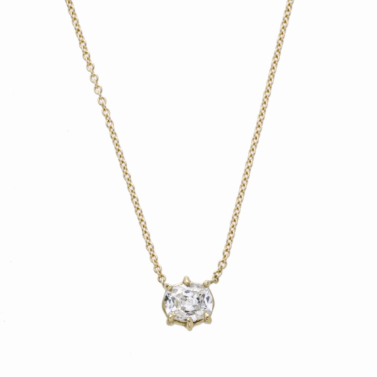 Collana punto luce in oro giallo e diamante