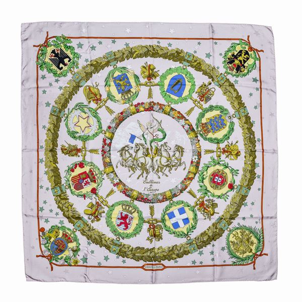 FRIDA - Emblemès de L'Europe silk scarf, Hermes