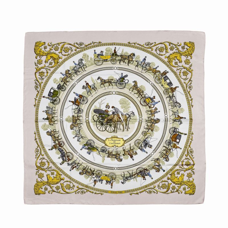 Foulard in seta La Promenade de Longchamps, Hermes