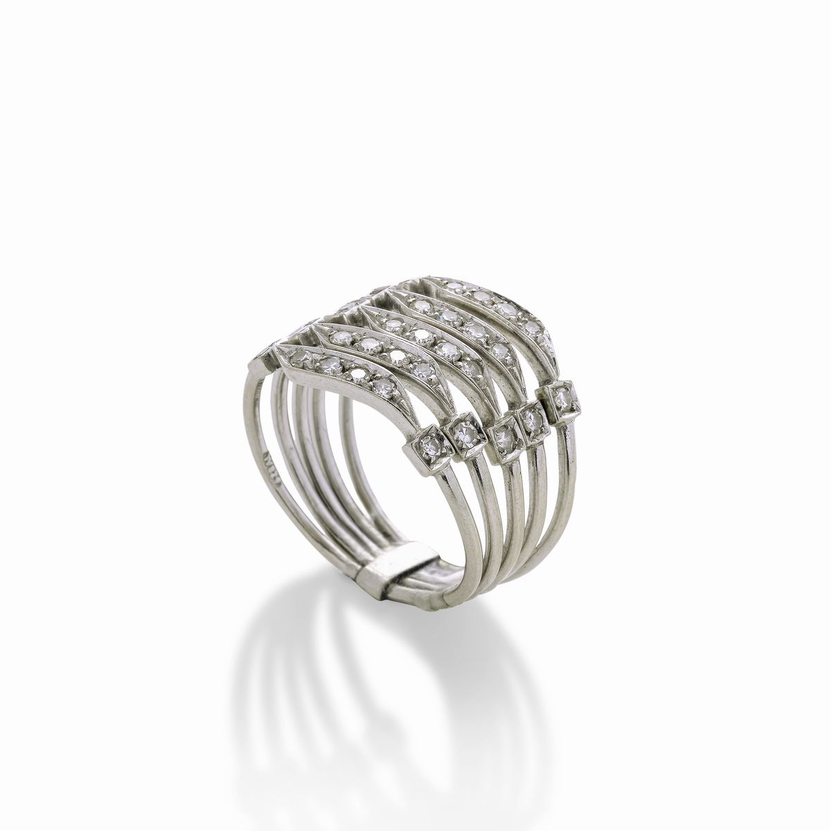 Anello in Oro Bianco e Diamanti
