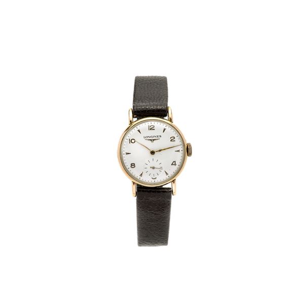 LONGINES : Lady's watch in rose gold Longines  (Fifties)  - Auction Antique, Modern and Design Jewelery Auction - Jewels from an Emilian Collection (lots 49-72) - Curio - Casa d'aste in Firenze