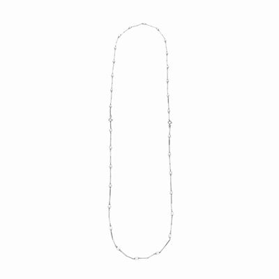 Due Collane in Oro Bianco e Perle Unoaerre