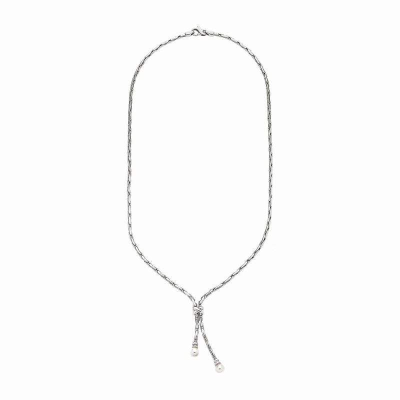 Collana in Oro Bianco e Perle