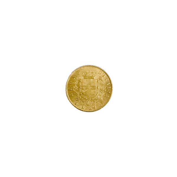 20 lire coin of the Kingdom of Italy in yellow gold
