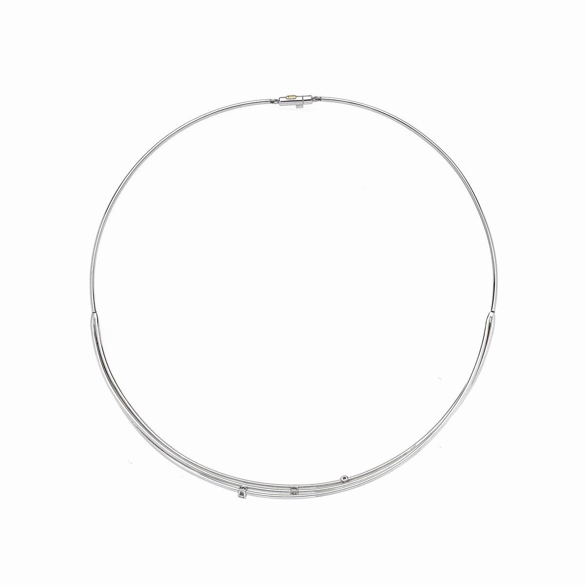Girocollo in Oro Bianco e Diamanti