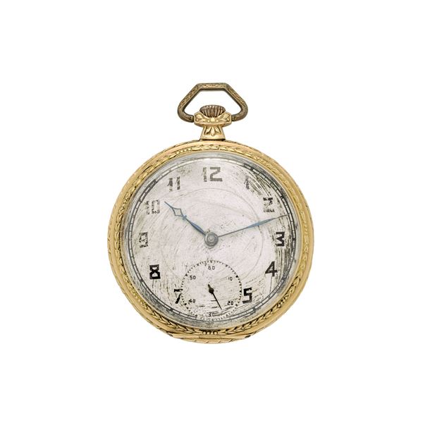 Pocket watch in yellow gold