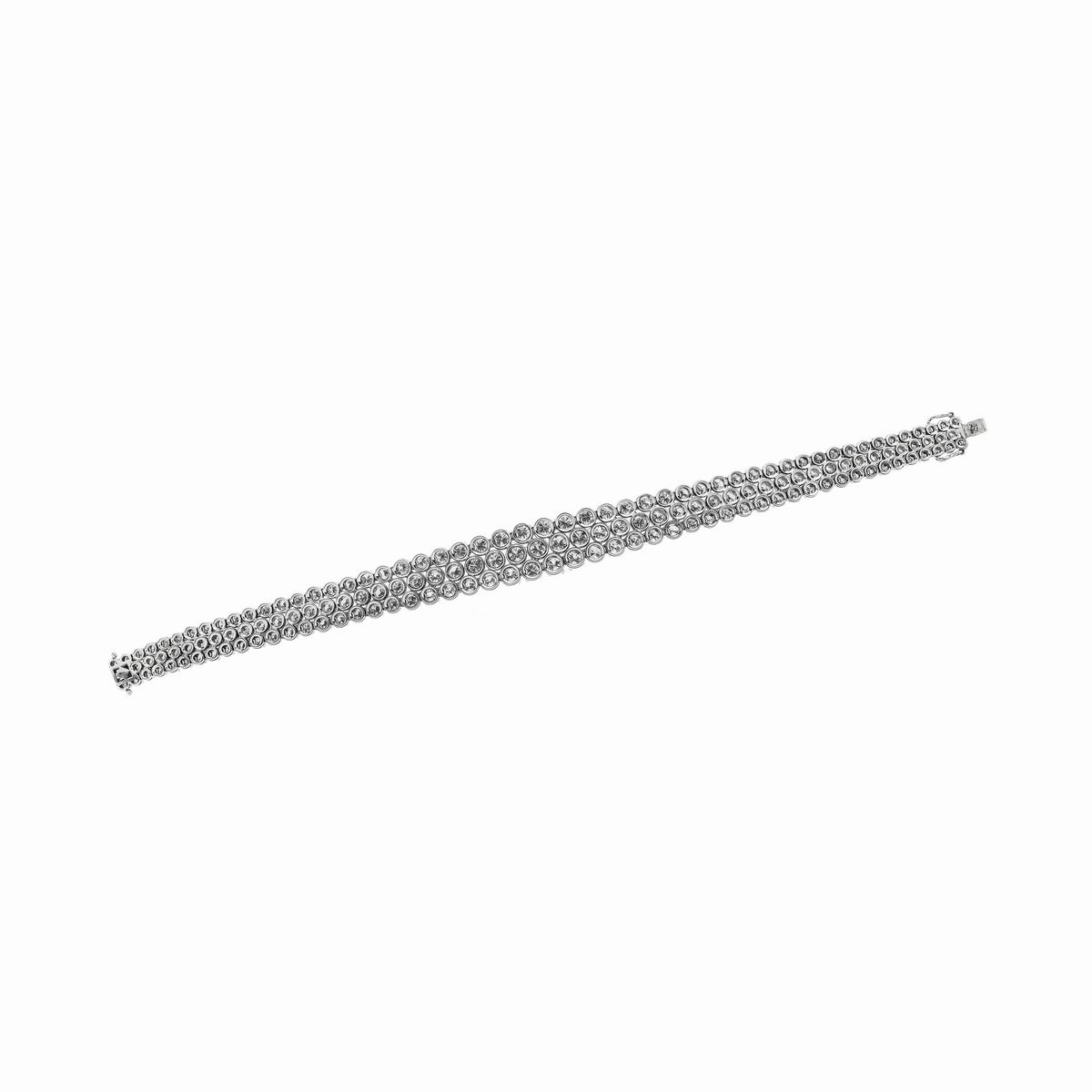 Importante bracciale in oro bianco e diamanti