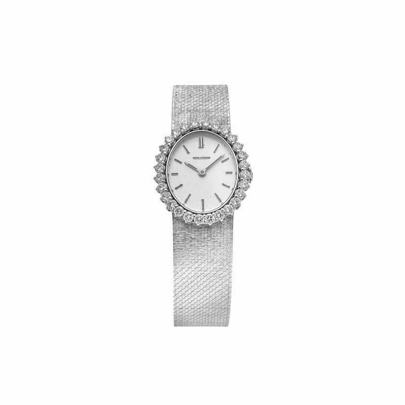 Orologio da signora in oro bianco e diamanti, Jaeger LeCoultre