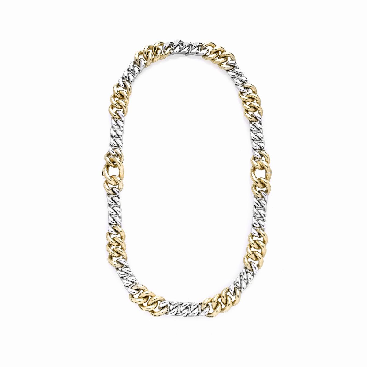 Girocollo trasformabile in due bracciali in oro giallo, oro bianco e diamanti Pomellato