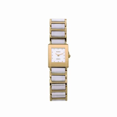 Orologio da Signora in Titanio, Metallo Dorato e Ceramica Bianca Diastar Rado