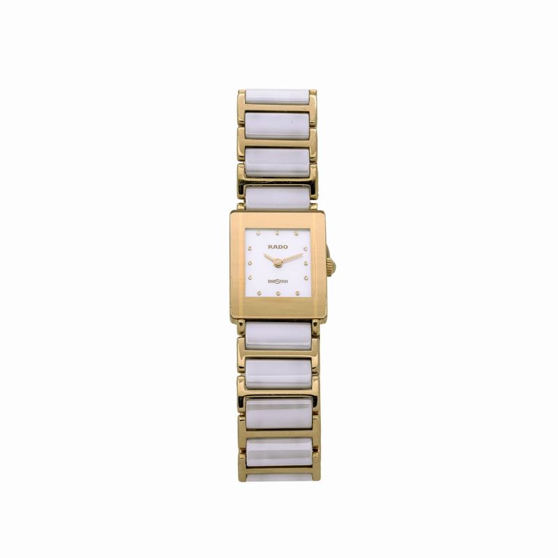 Orologio da Signora in Titanio, Metallo Dorato e Ceramica Bianca Diastar Rado