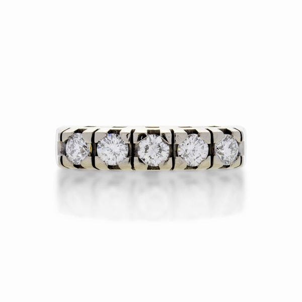 Rivière in yellow gold and diamonds