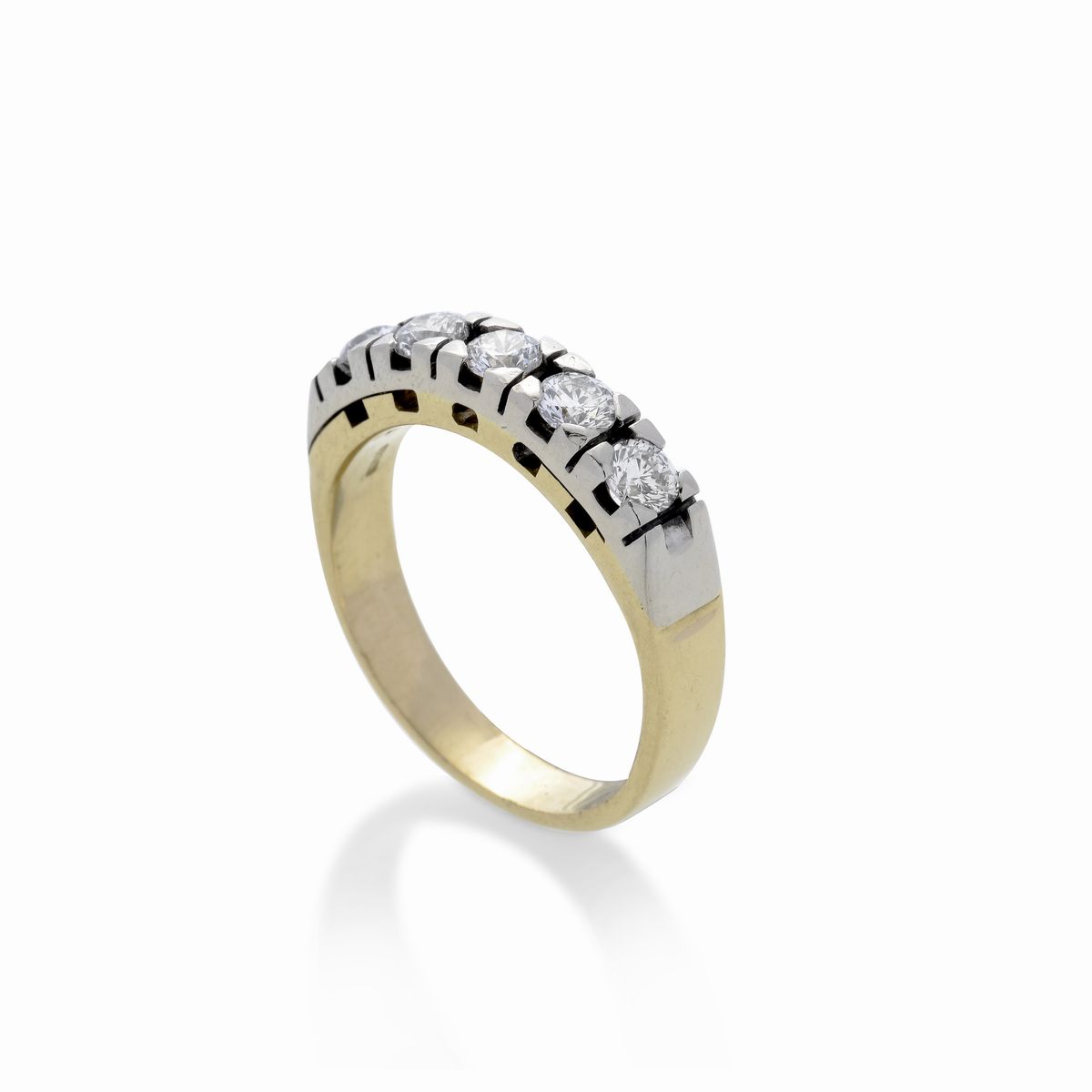 Riviére da Mignolo in Oro Giallo, Oro Bianco e Diamanti